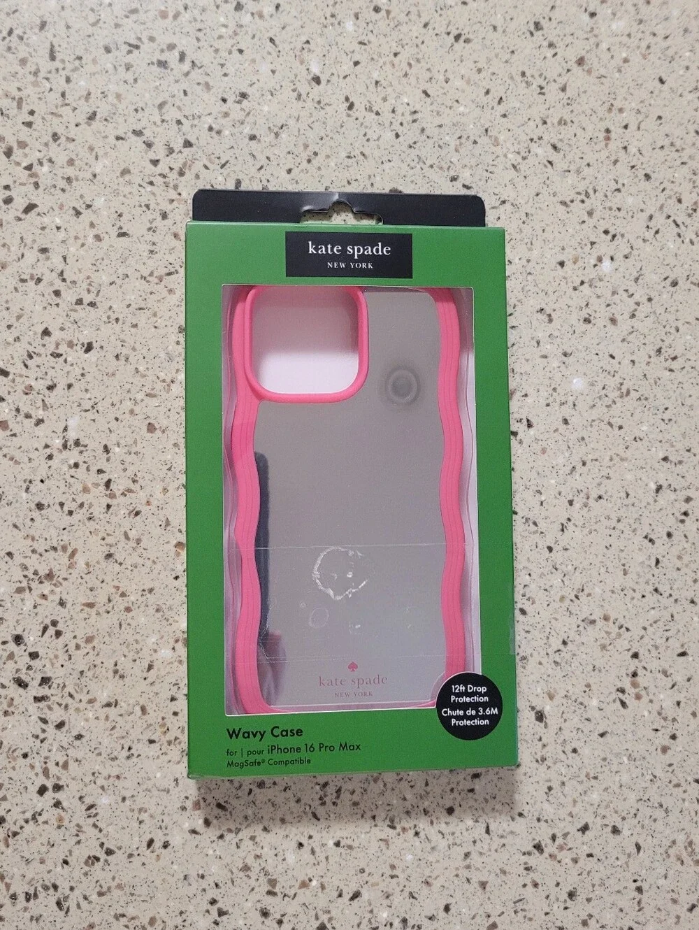 Kate Spade New York iPhone 16 Pro Max Magsafe Wavy Mirrored Pink Phone Case